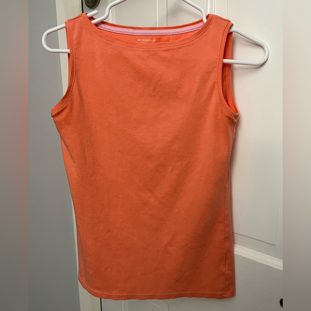 Talbots women’s tank orange/coral size extra small